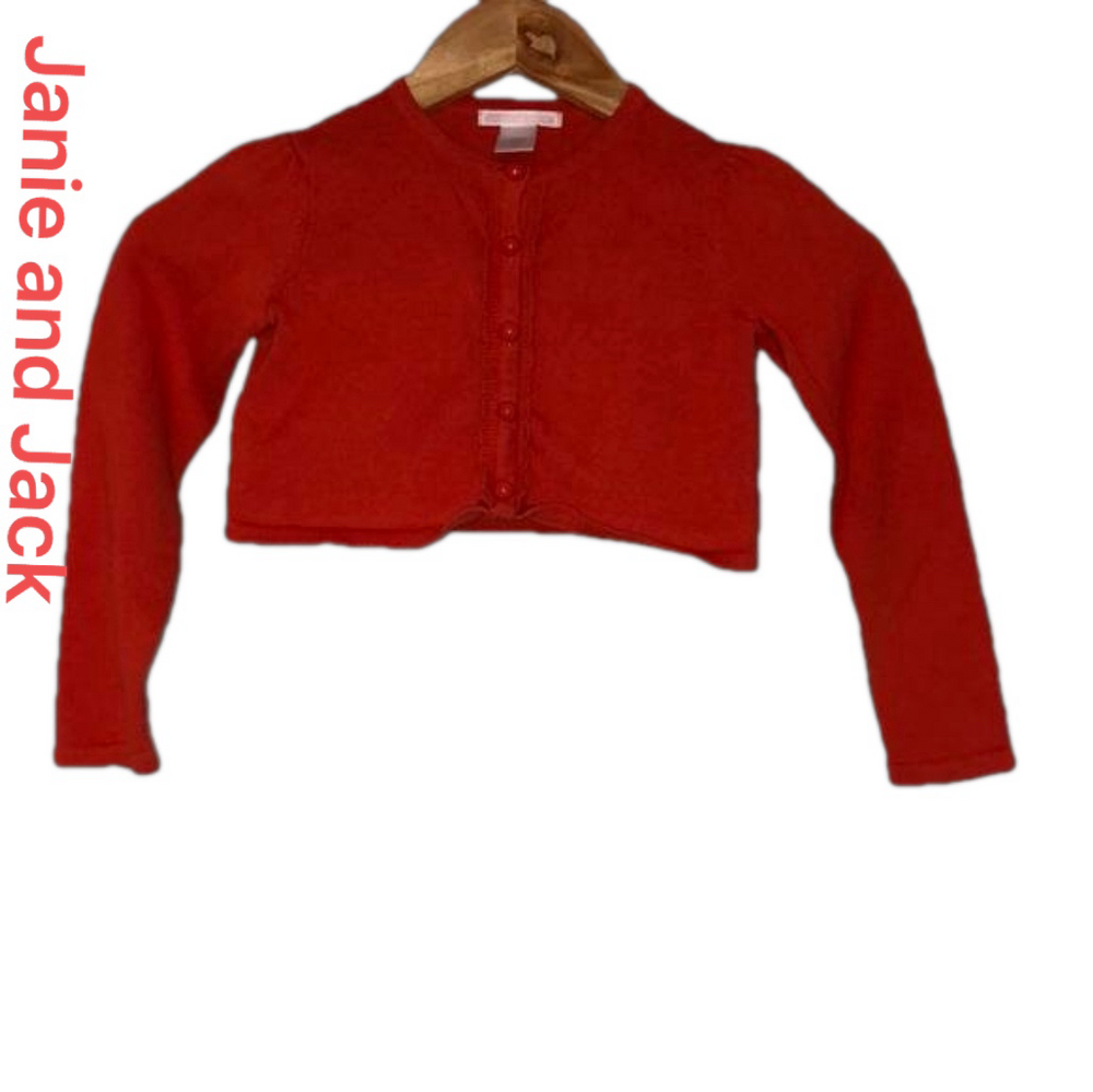 🍂Janie and Jack GUC size 4 orange Long sleeve Top/sweater